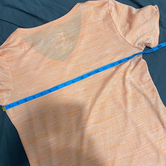 Nike Women's Light Orange V-Neck Tee - Picture 5 of 5